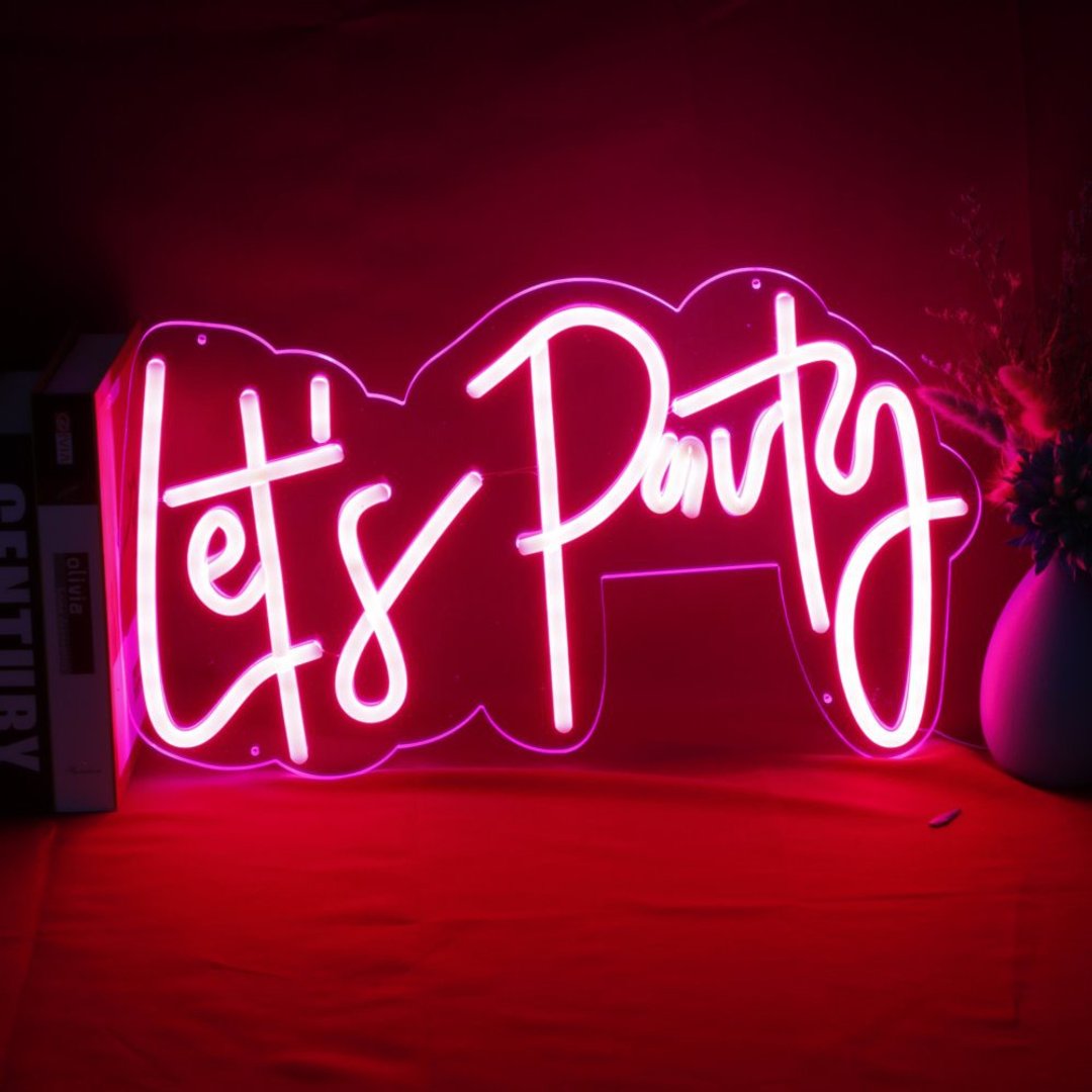 Let's Party霓虹灯LED发光字Neon Sign招牌定制订做礼物设计压克 - 灯具/灯饰 - 压克力 透明