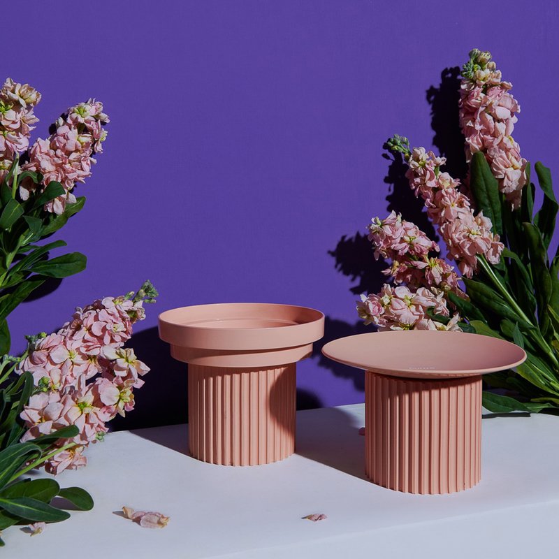 【TEETH PARTY 齿间派对】purrre 猫碗 保护颈椎 珊瑚粉色 - 碗/碗架 - 塑料 粉红色