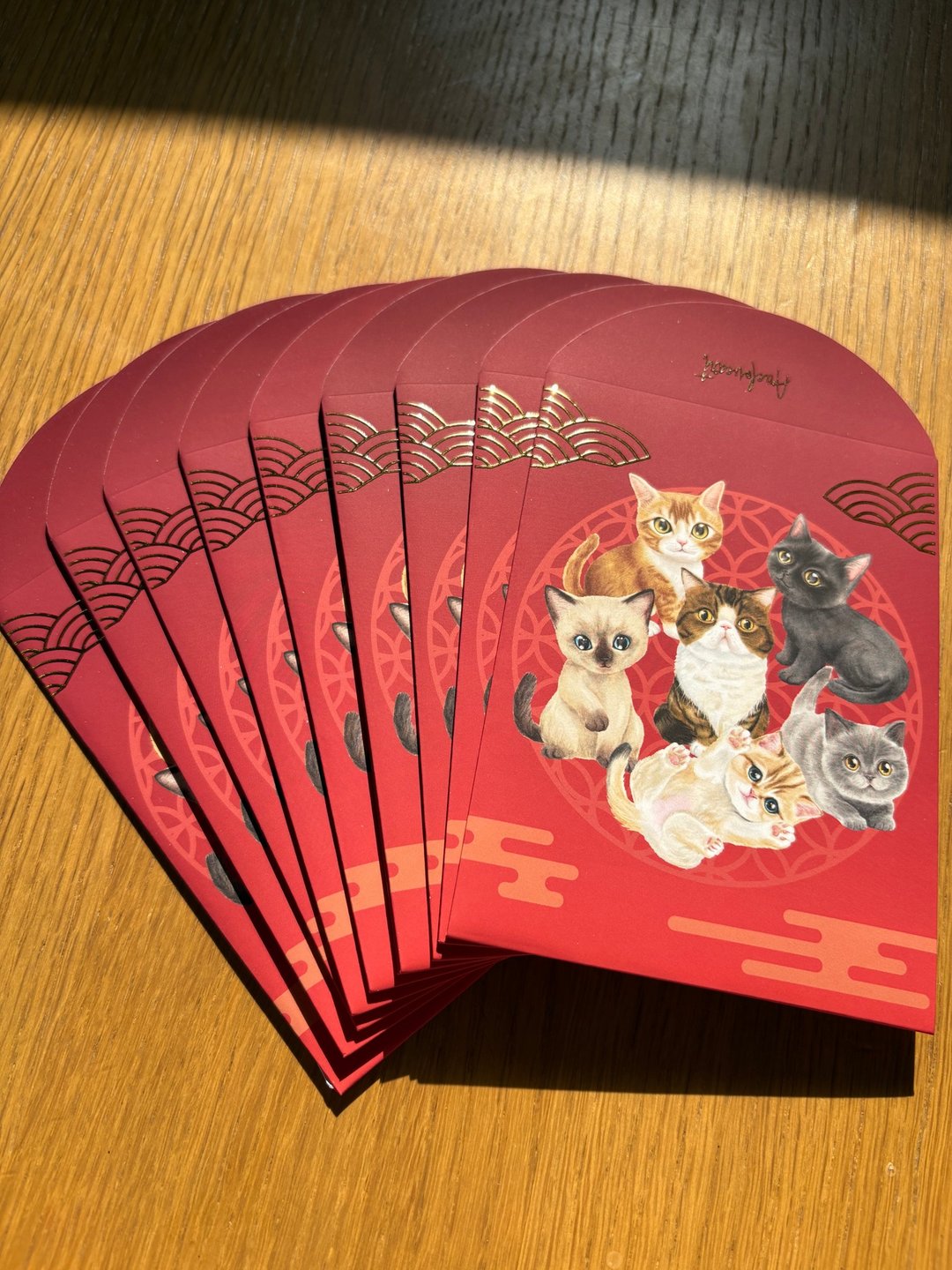 猫咪家族喵利是封 - 红包/春联 - 纸 红色