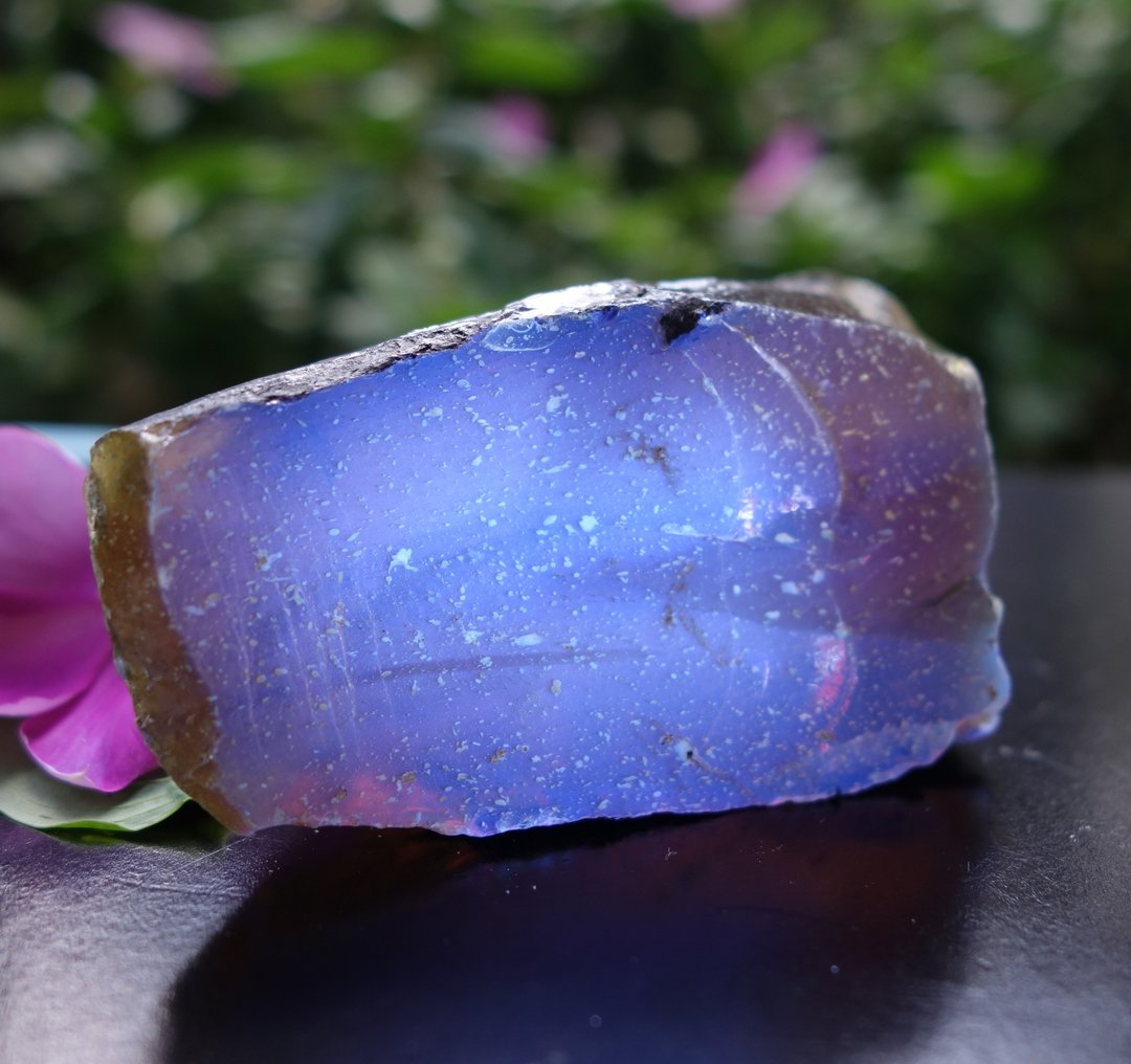 琥珀 Amber 蓝珀 天然苏门答腊蓝珀 33克 墨西哥蓝珀 原石 原矿 - 吊饰 - 半宝石 卡其色