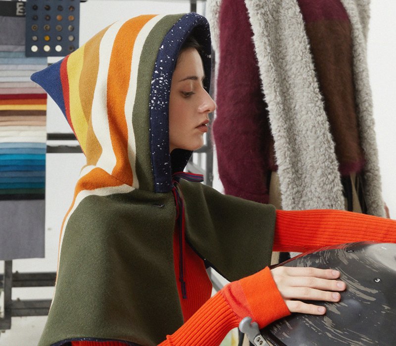 【限量暗夜斗篷】复古简约/双面升级版披肩帽 - 帽子 - 羊毛 多色