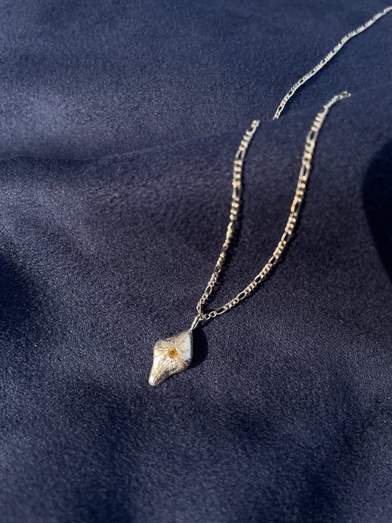 日月星辰-mini Solana 银色 原创金工项链 纯银镀铑 - 项链 - 纯银 银色