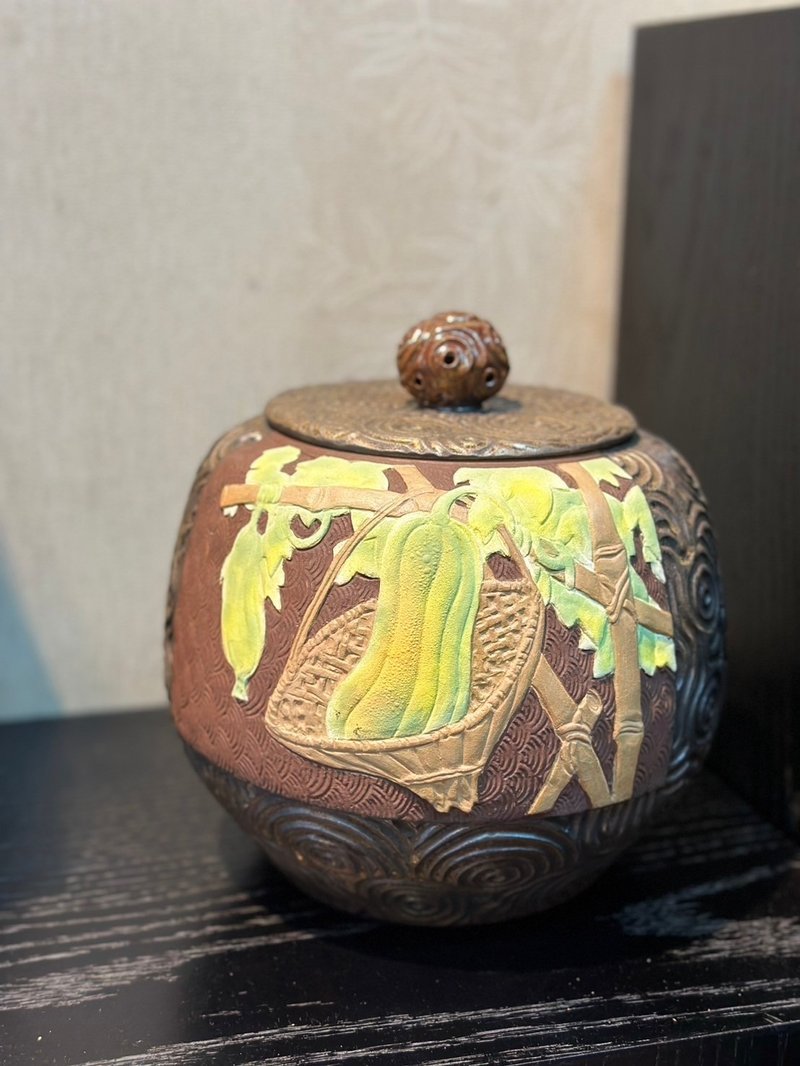 手工刻花__茶仓浮雕系列 - 茶具/茶杯 - 陶 咖啡色