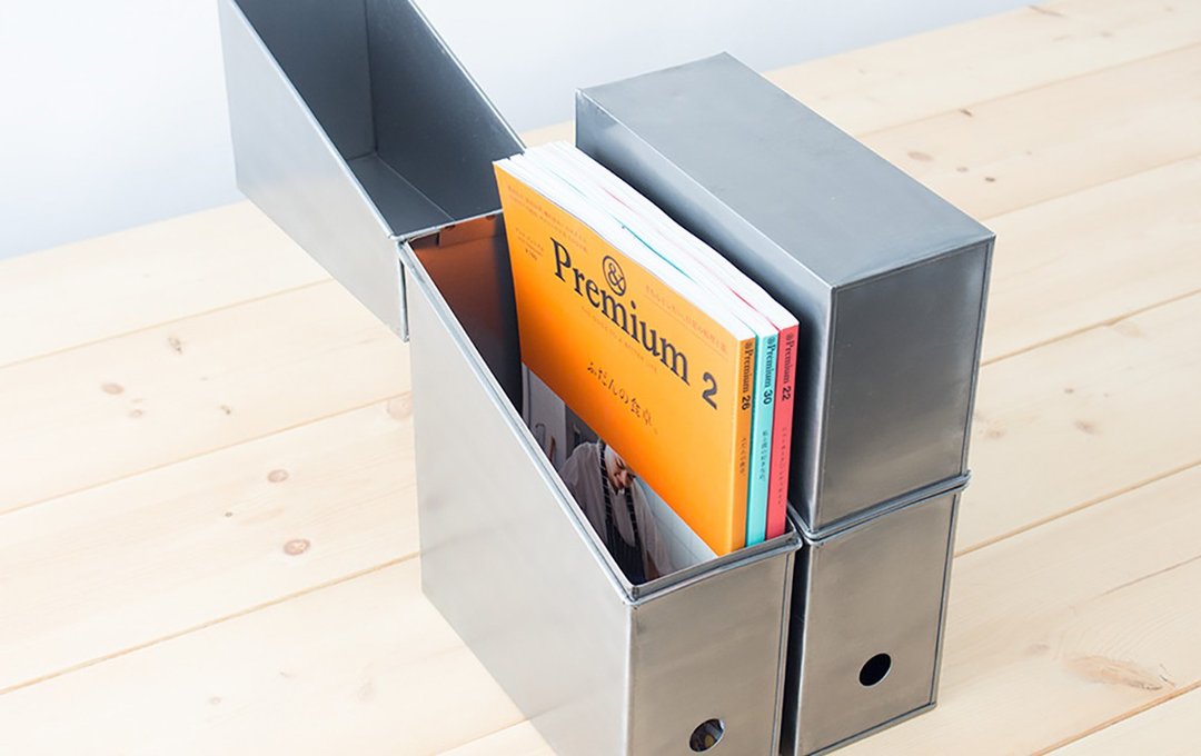 STEEL FILE STORAGE BOX Natural 钢制文件收纳盒 工业银 - 文件夹/资料夹 - 不锈钢 银色