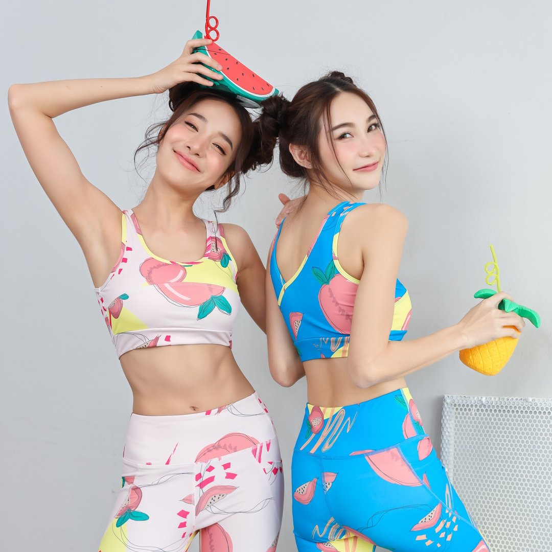 Nadia Peach Fruit Bra - Sports Bra - 女装运动衣 - 聚酯纤维 多色