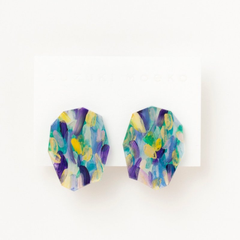 earrings (夾式) - 耳环/耳夹 - 压克力 紫色