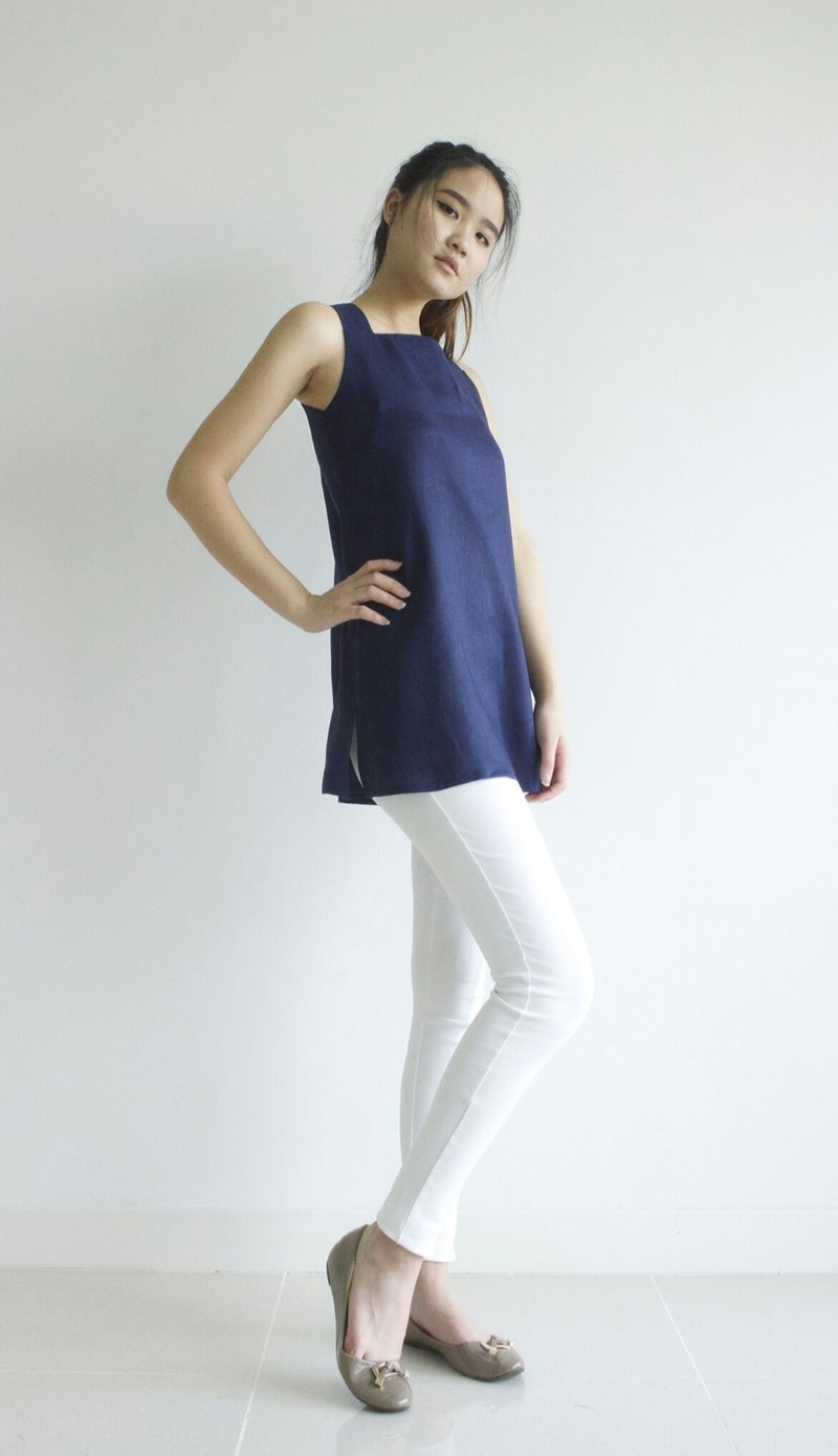 linen top, linen clothing,women clothing,linen blouse,linen loose top E42T - 女装上衣 - 亚麻 