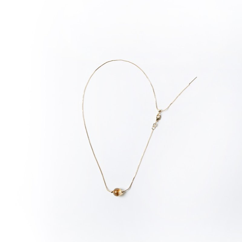 【Montagne】基本款 | 黄水晶项链 | 偏财。运势 - 锁骨链 - 水晶 黄色