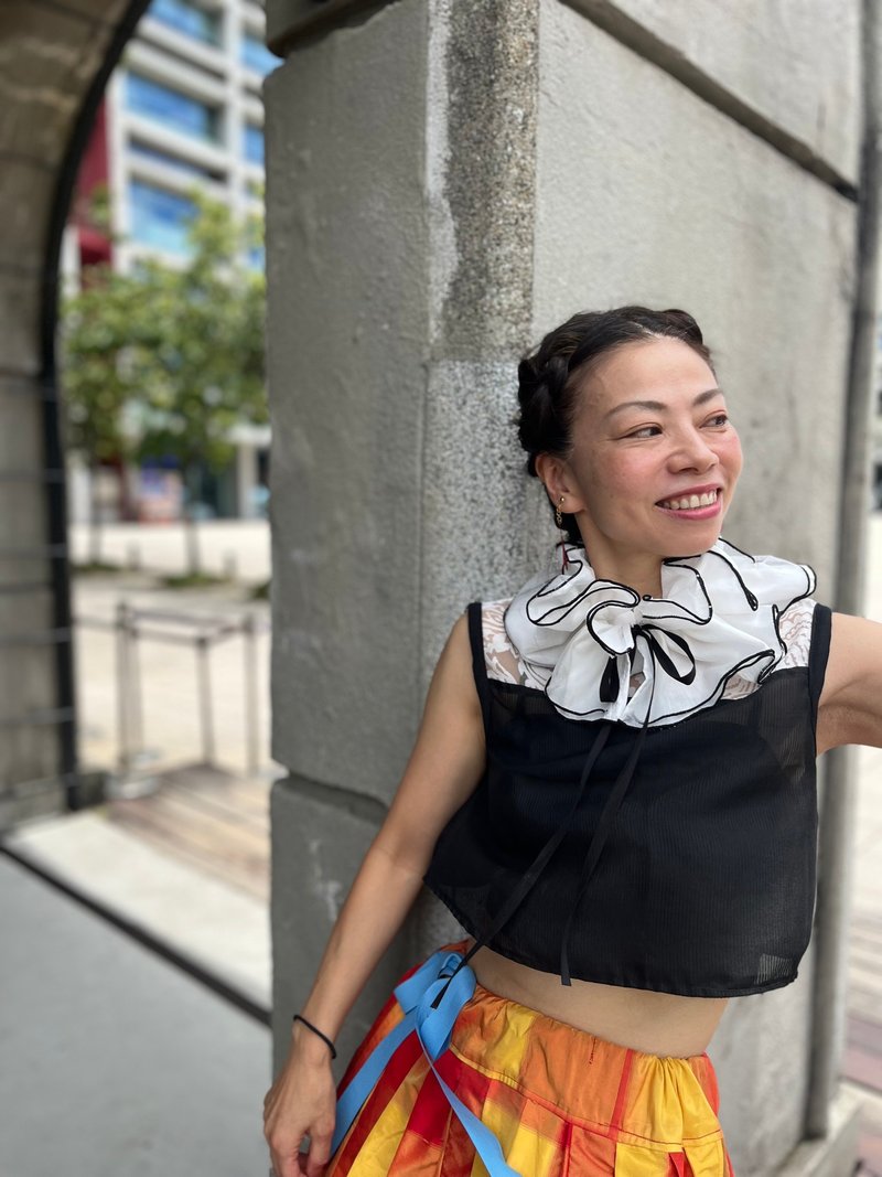 立领式衬领 - 其他 - 棉．麻 白色