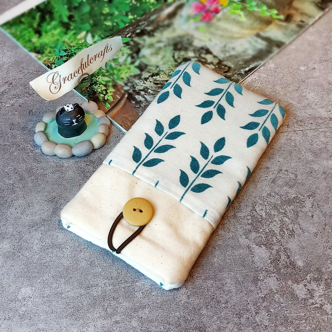定制化电话包 手机袋 手机保护布套例如 iPhone Samsung (P-228) - 手机壳/手机套 - 棉 绿色