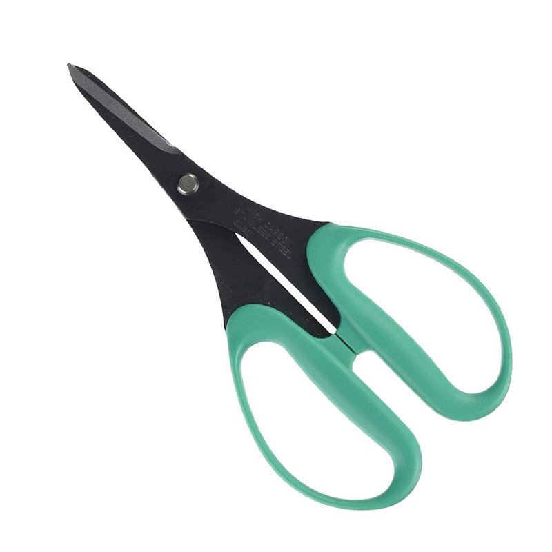 林刃物 不沾胶锯齿刃剪刀 - 剪刀/拆信刀 - 不锈钢 黑色