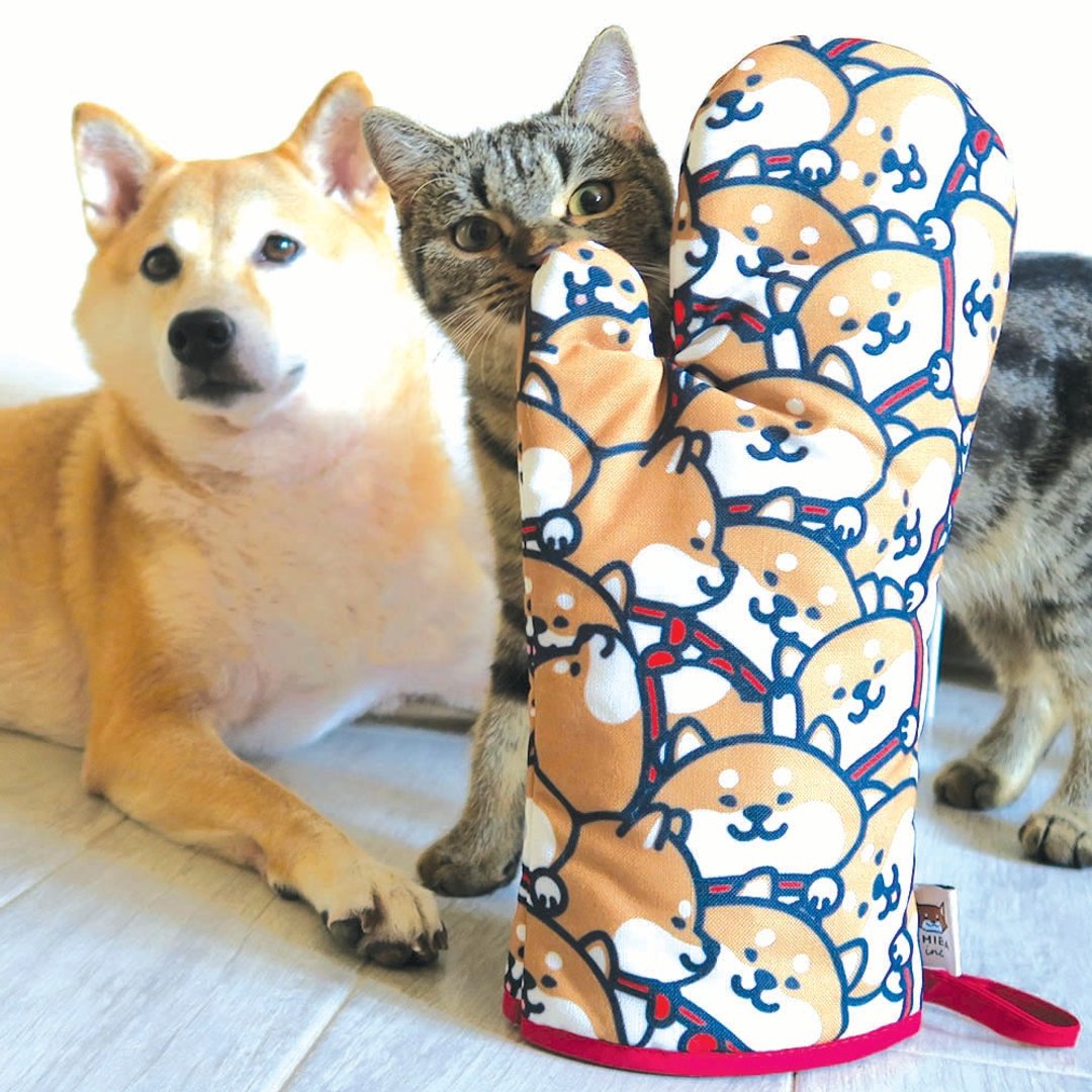 SHIBE SHIBAinc 柴犬工房 柴犬派对 柴犬 厨房手套 多功能护手套 - 餐垫/桌巾 - 纸 红色