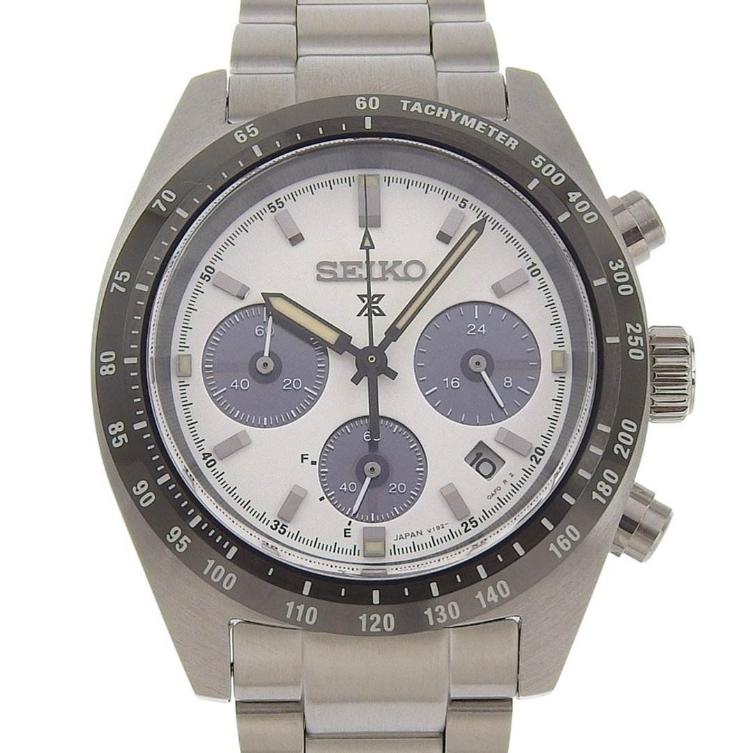 【日本直送】精工 SEIKO Prospex Speedtimer 手表 V192-0AF0 不锈钢 太阳能计时码表 表盘白色 男款【二手】 - 女表 - 不锈钢 白色