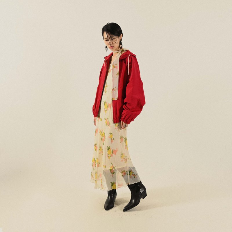 【NaSuBi Vintage】Polo Ralph Lauren 连帽古着夹克外套 - 女装休闲/机能外套 - 棉．麻 红色