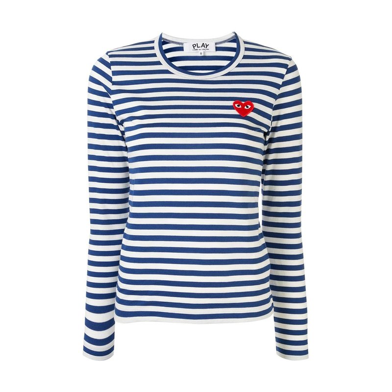 PLAY COMME DES GARÇONS T-shirt - 女装 T 恤 - 棉．麻 蓝色