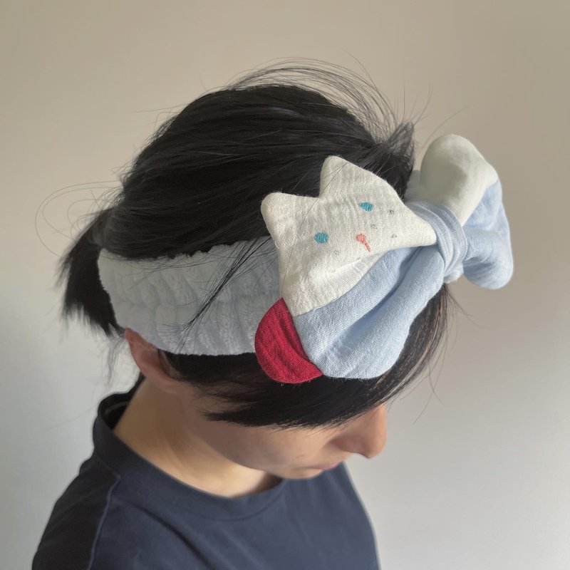 富士猫。蝴蝶结发带。大人。毛巾发带。 - 毛巾浴巾 - 棉．麻 多色