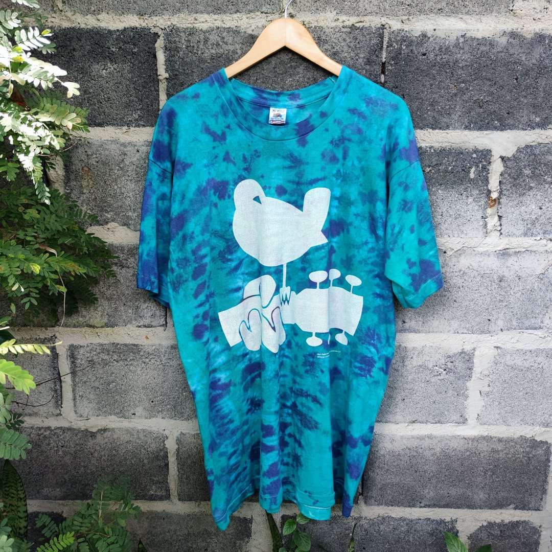 Vintage Original 1994 Woodstock Concert Tie Dye T-Shirt - 男装上衣/T 恤 - 棉 多色