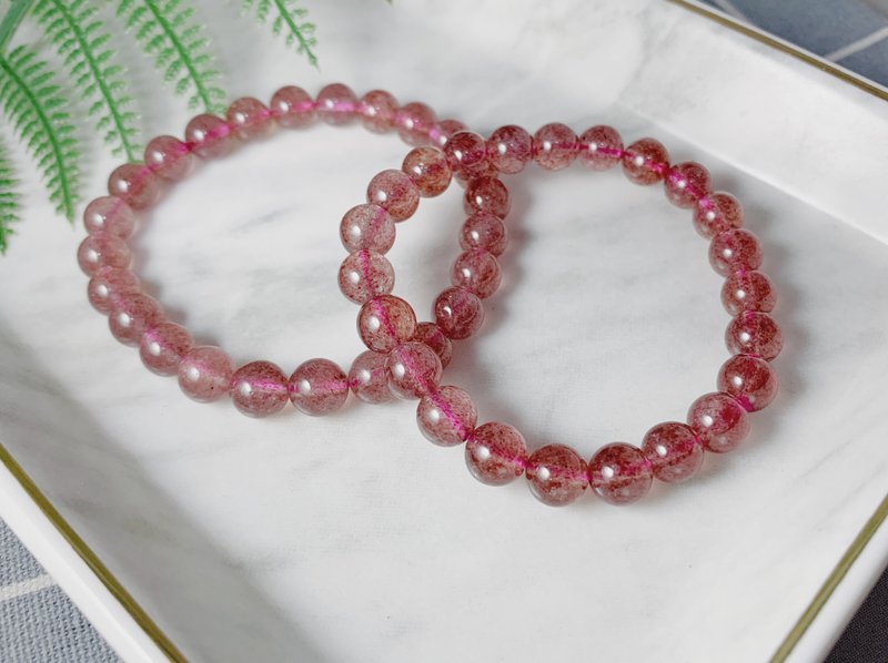 MH天然石手珠_俄罗斯草莓晶 - 手链/手环 - 水晶 红色