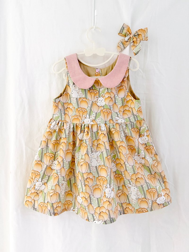 森林小裁缝 花田兔兔童趣小洋装 手作童装 - 洋装/连衣裙 - 棉．麻 