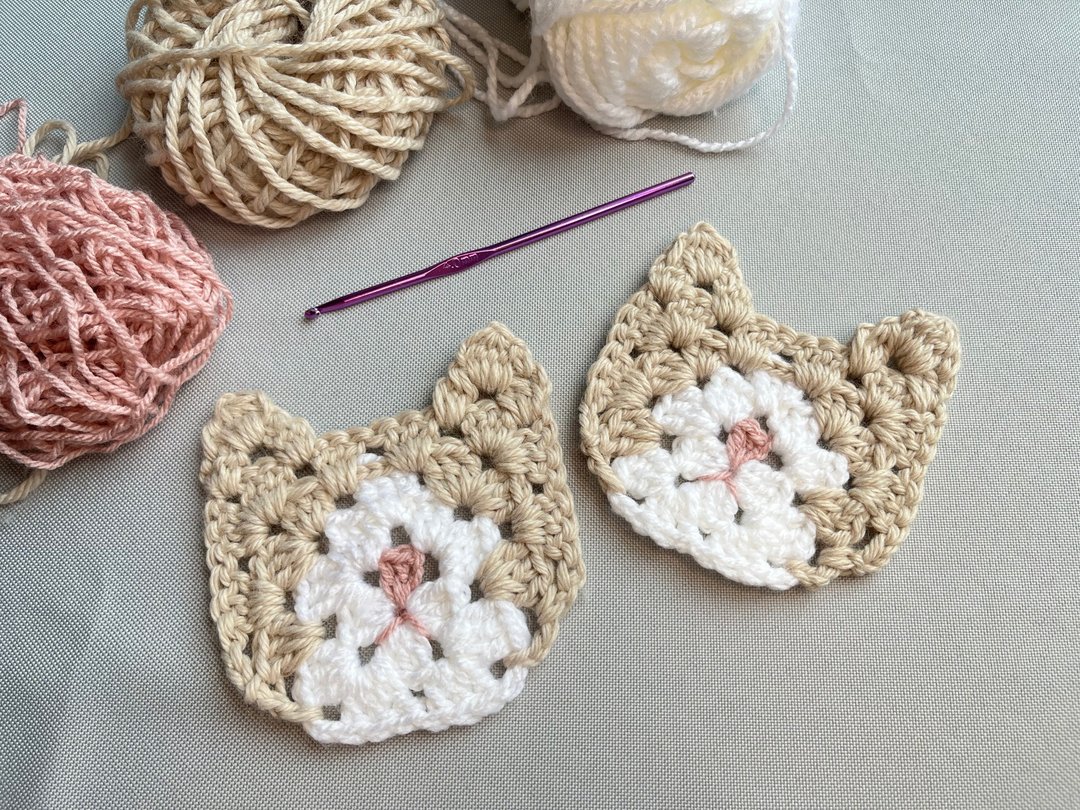 Cat. Granny Square. Crochet video PATTERN (English) - 手工艺教程/工具书 - 其他材质 