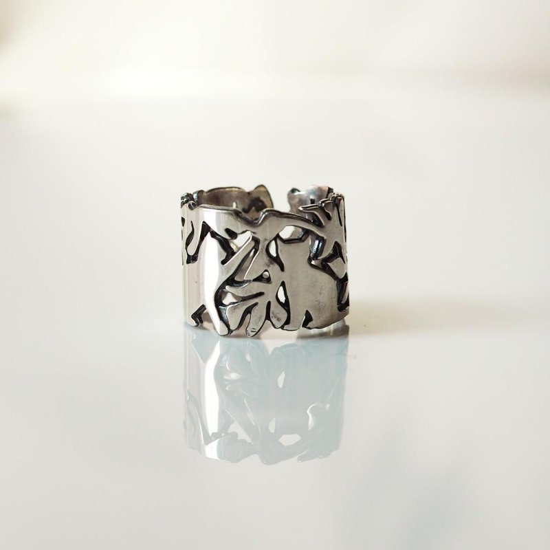 Living with a cat Ring Pinky (No. 5-7) - 戒指 - 纯银 
