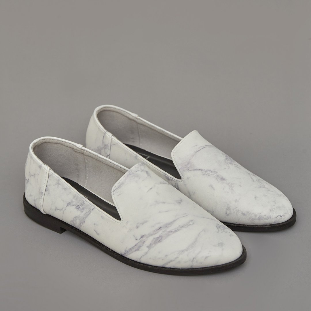 Mood Loafers - Marble - 女款休闲鞋 - 真皮 白色