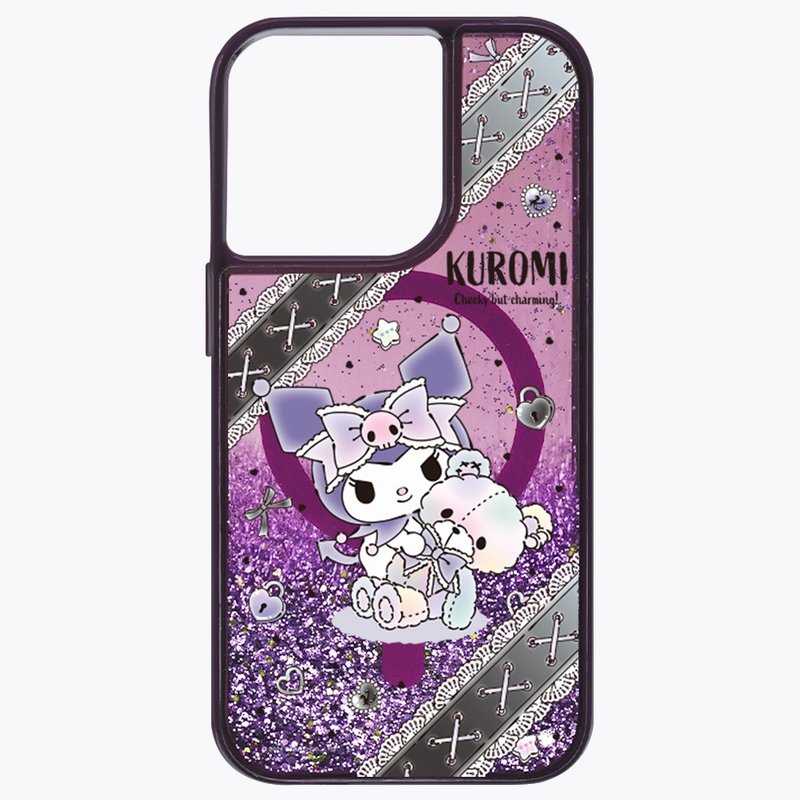 酷洛米 蕾丝紫色流沙 磁吸版 防摔壳 iPhone 16 15 14 13 Pro Max - 手机壳/手机套 - 环保材料 紫色