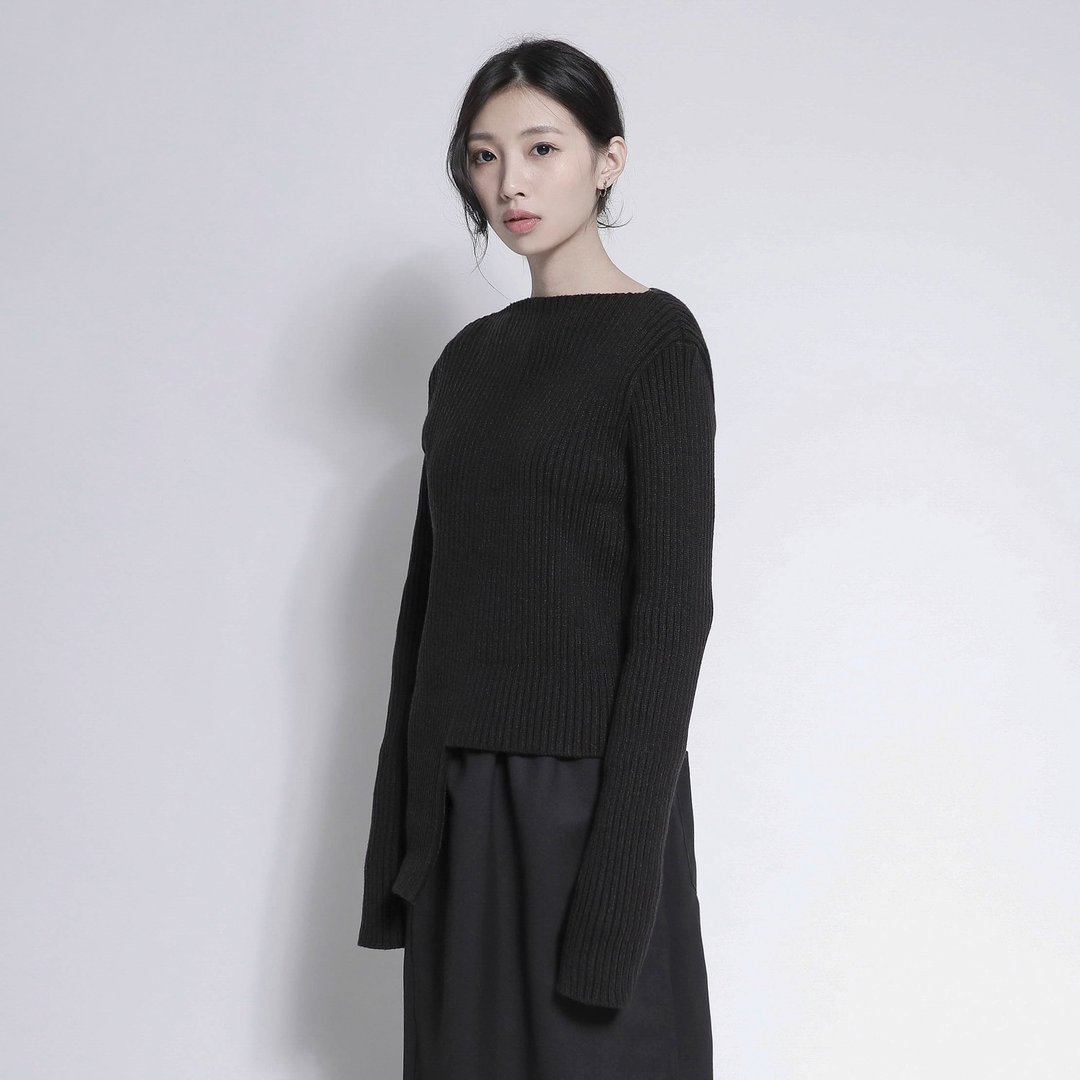 Splendid 绚烂超长袖上衣_7AF005_炭黑 - 女装针织衫/毛衣 - 棉 黑色