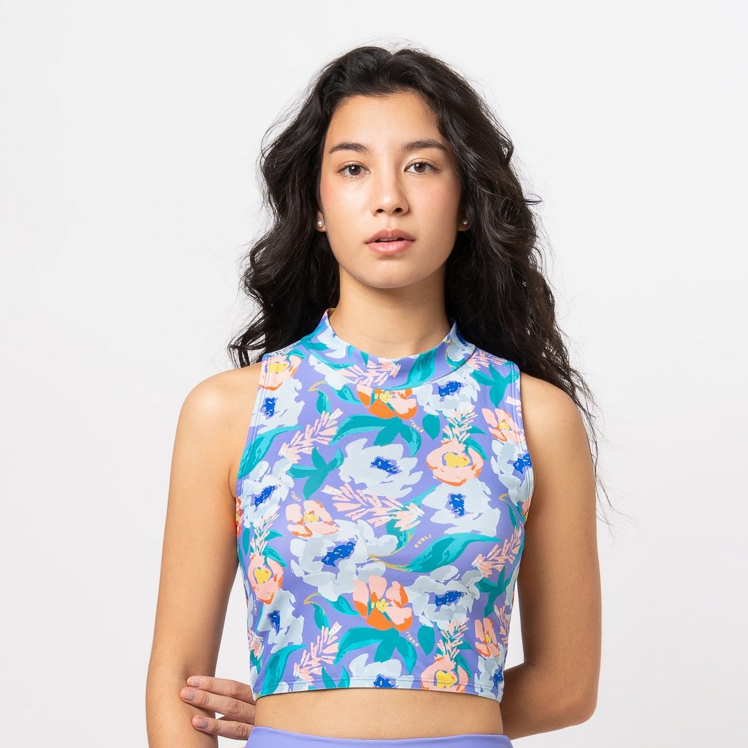 FIORI 蓝花楹短款游泳上衣 - 女装泳衣/比基尼 - 其他材质 