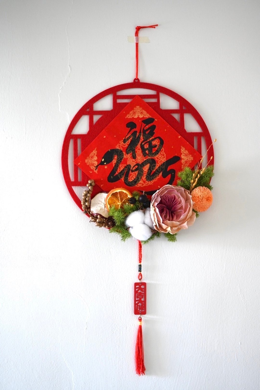 中式春联 手写花艺春联 - 干燥花/捧花 - 植物．花 多色