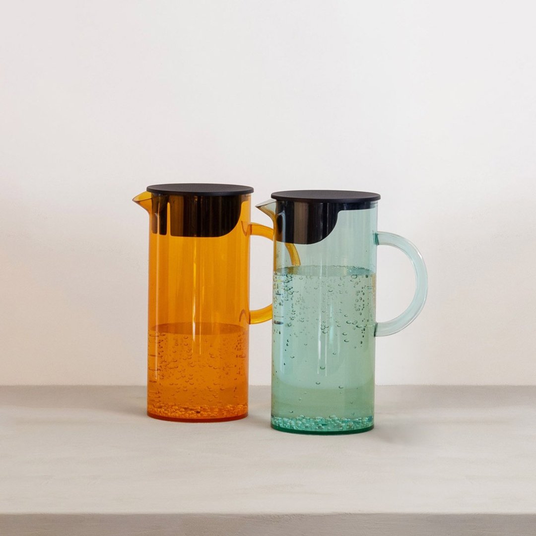 丹麦 Stelton 啄木鸟透明水壶 - 橘/绿 - 水瓶/水壶 - 塑料 多色