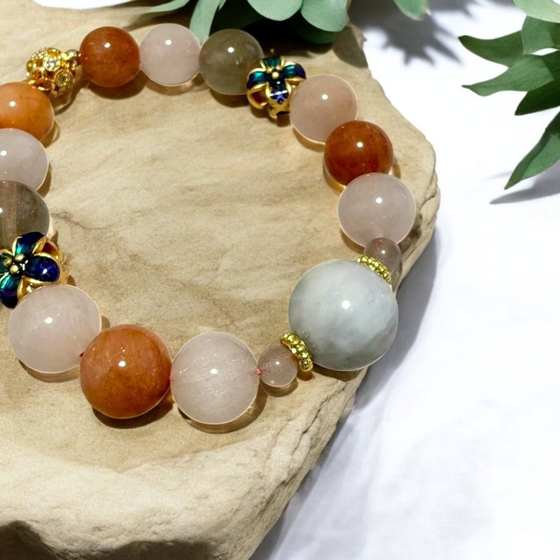 暮色晓彩手链 彩兔毛水晶 交换礼物 圣诞礼物 水晶手链 水晶手链 - 手链/手环 - 水晶 多色