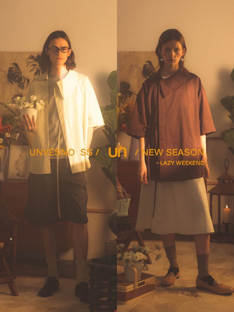 Unvesno(UN)新中式极简风衬衫侧门禁结构设计款凉感休闲绑带衬衫 - 男装衬衫 - 棉．麻 