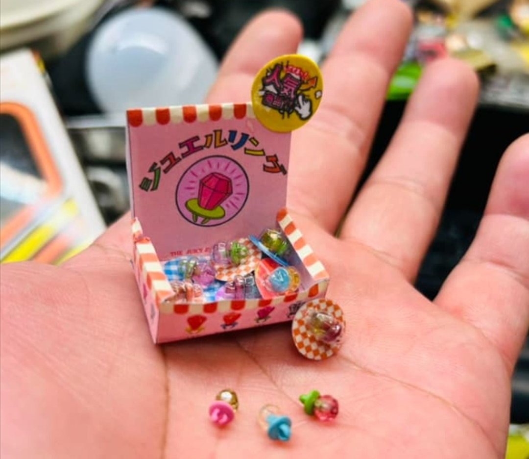 微缩 袖珍 迷你 柑仔店 古早味玩具 (戒指糖) 场景 1/12 - 玩偶/公仔 - 塑料 多色