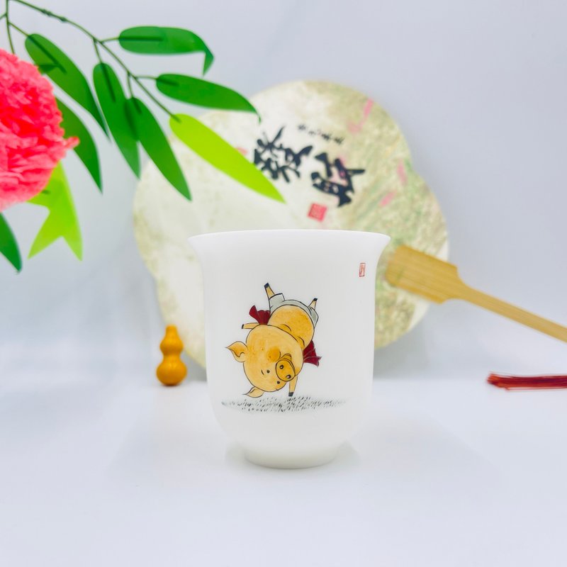 快乐的小猪 - 茶具/茶杯 - 瓷 白色