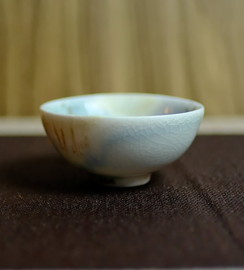 柴烧茶杯 - 落灰志野结晶茶杯 - 陶艺 - 陶 