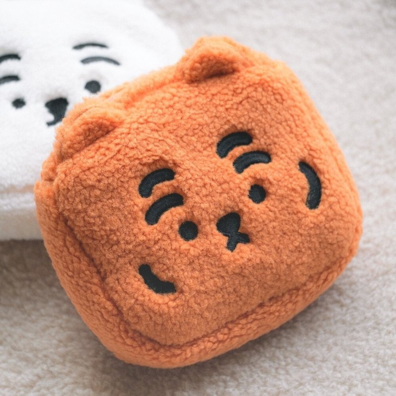 躺肥虎  方型毛绒收纳包 / 零钱包 / 拉链收纳袋 - 零钱包 - 聚酯纤维 