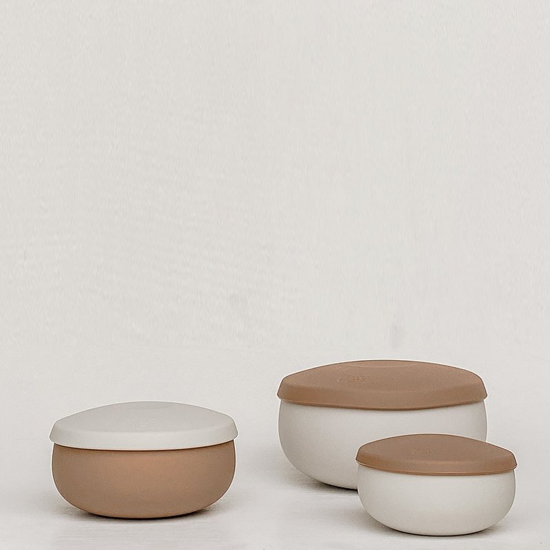 【人气热卖】Besovida  三兄弟全硅胶环保碗 / 栗子棕 - 碗 - 硅胶 