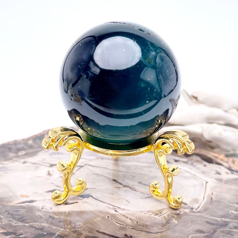 丝绸。水晶球 冥想 疗愈 l 千层拉丝萤石球 有矿坑 福利品 l - 摆饰 - 水晶 多色