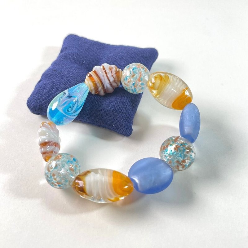 琉璃珠手串/琉璃珠/天然/水晶手链/能量石/原生态051613 - 手链/手环 - 水晶 多色