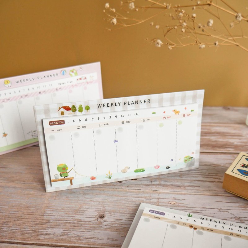 自填式周计划MEMO(可站立)。JBC-92。 - 便条纸/标签贴 - 纸 