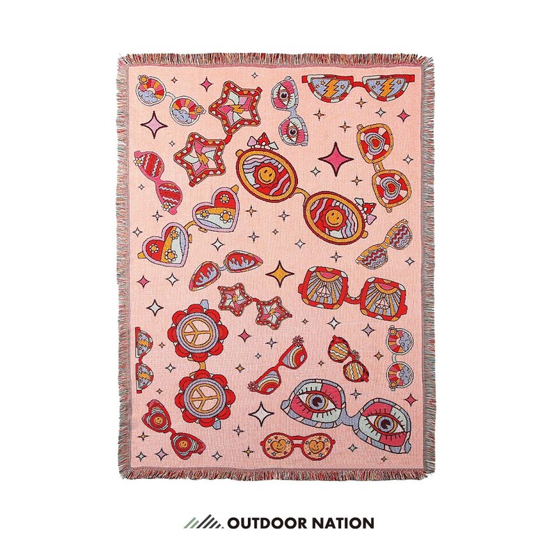Outdoor Nation户外万用毯/ 加长版/ 迷幻狂欢场 - 露营用品 - 棉．麻 