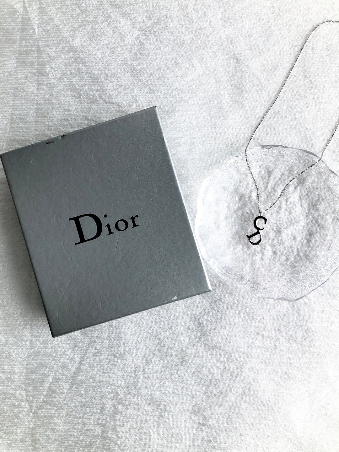 【日本直送 品牌二手包装】Christian Dior 项链银CD 标志 复古 daaubm - 项链 - 其他材质 银色