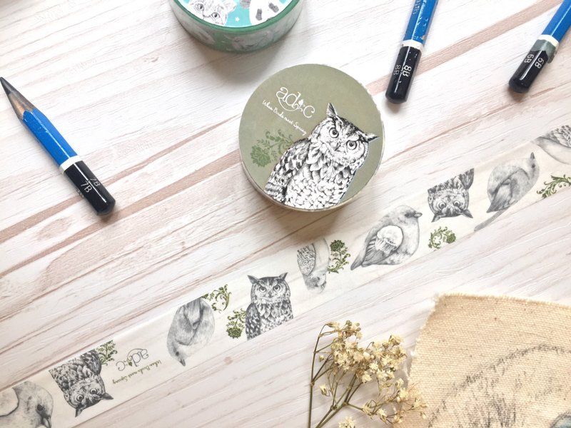 adc｜春天来鸟｜纸胶带 ｜MT｜鸟 - 纸胶带 - 纸 白色