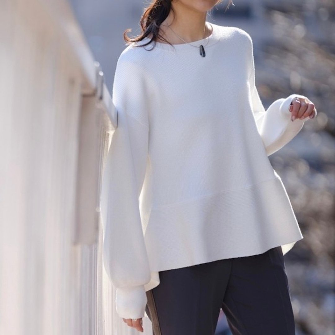 West knot long pullover - 女装上衣 - 聚酯纤维 