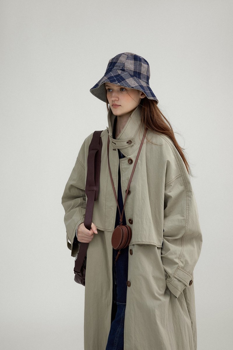 夏洛克手稿 复古立领纸感风衣外套 - 女装西装外套/风衣 - 其他材质 多色