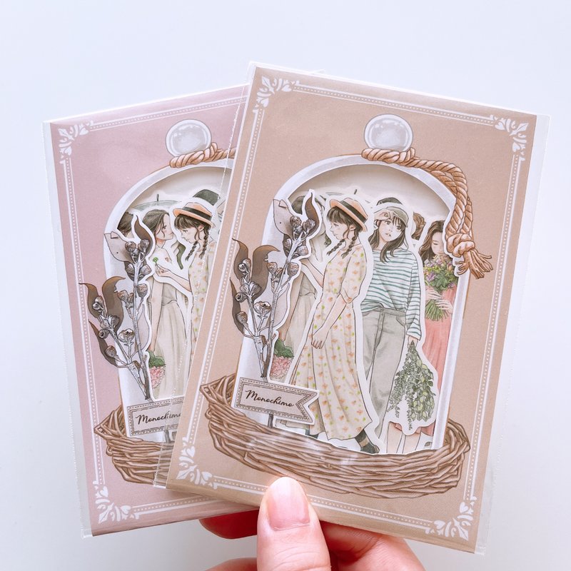 片状贴纸人贴纸monochimo女孩 - 贴纸 - 纸 