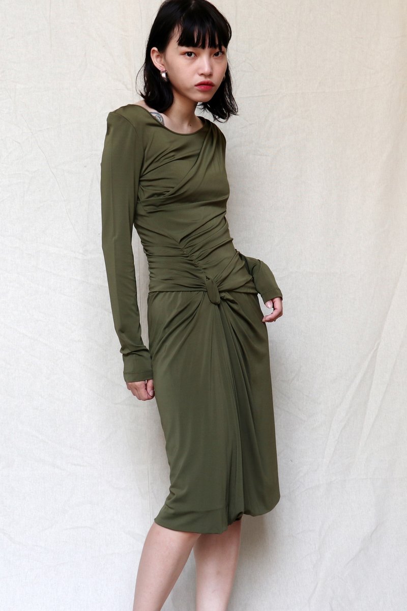 南瓜Vintage。古着 Philosophy Di Alberta Ferretti 绿色 洋装 - 洋装/连衣裙 - 尼龙 绿色