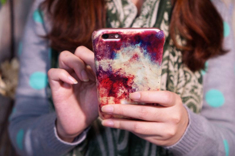 极地大理石【烈焰红】手机壳/保护壳/手机硬壳/保护套S6 edge S7 M8 - 手机壳/手机套 - 塑料 红色