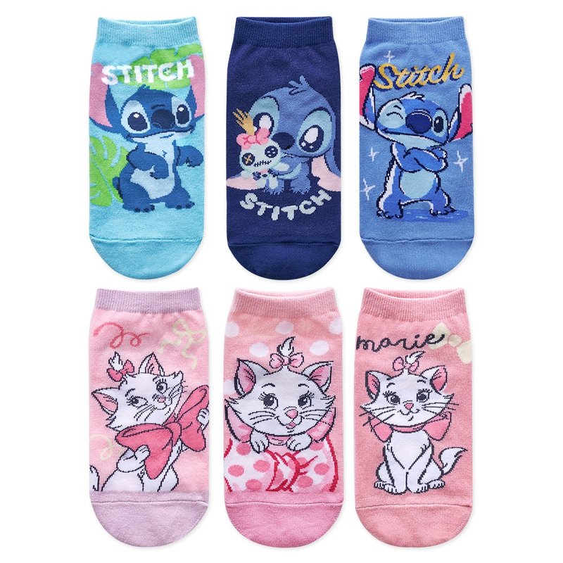 【ONEDER旺达】Disney 迪士尼短袜 史迪奇 玛莉猫 儿童短袜 棉袜 - 袜子 - 其他材质 